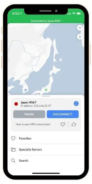 NordVPN iPhone 安裝教學 -離開點選DISCONNECT