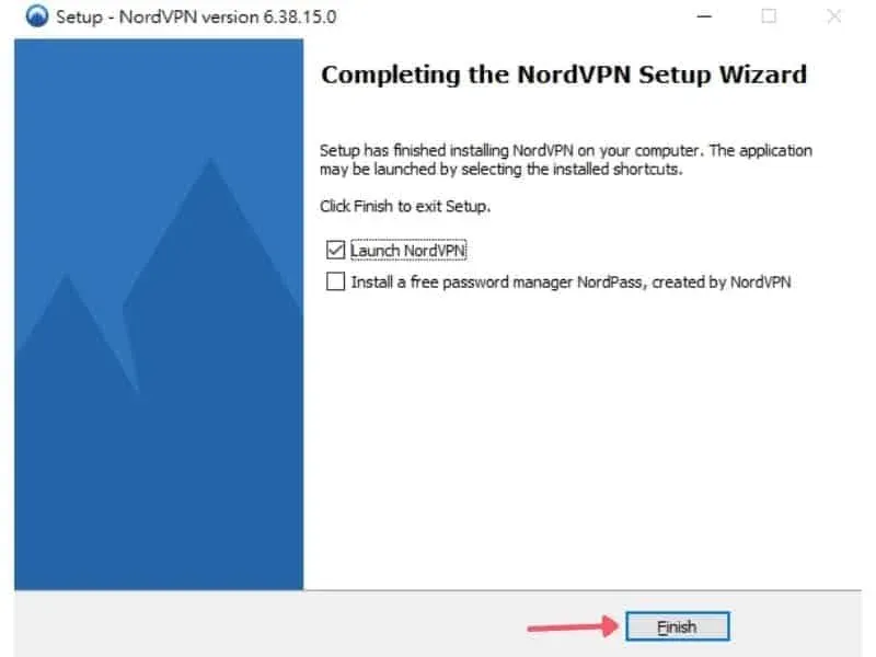NordVPN Win10 安裝教學-安裝完成