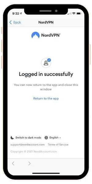 NordVPN iPhone 安裝教學 -登入成功